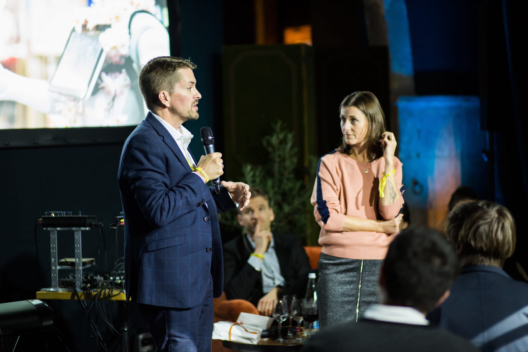 Helen and Dave Edwards speaking at the House of Beautiful Business 2018